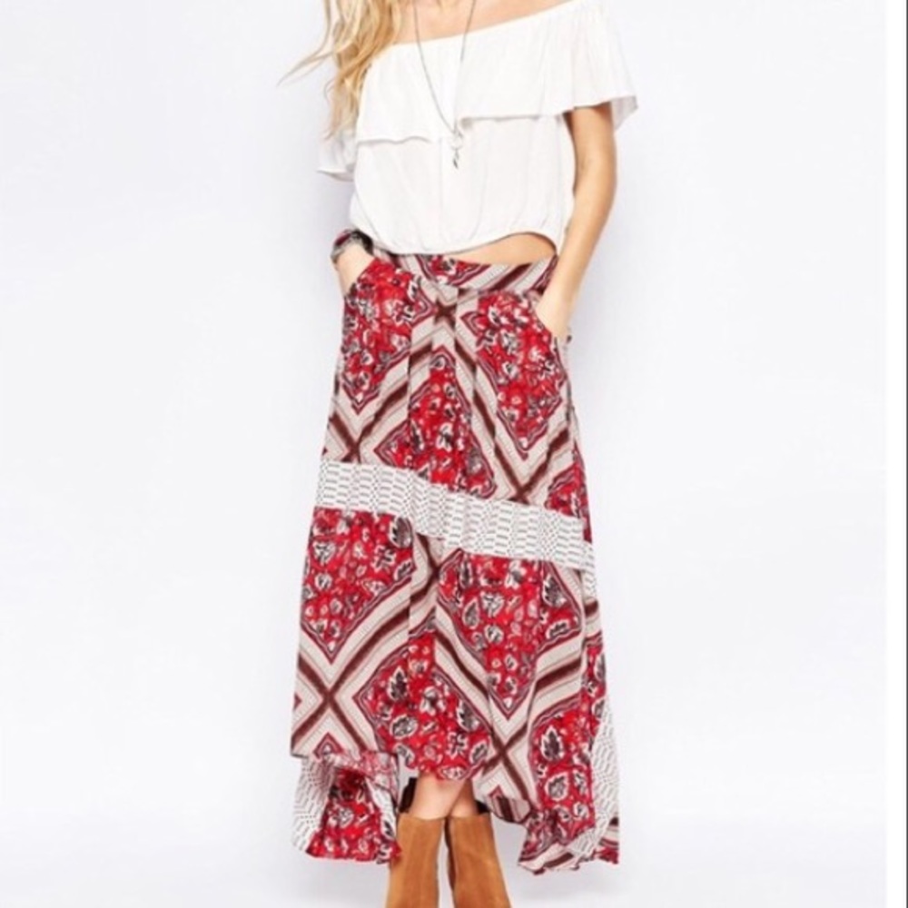 Free People Printed Paradise Skirt